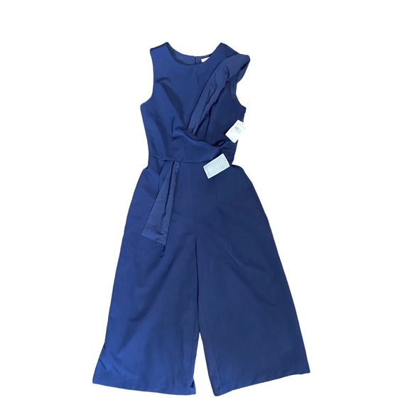 Harlyn Nordstrom Navy cropped formal jumpsuit L - Picture 2 of 6